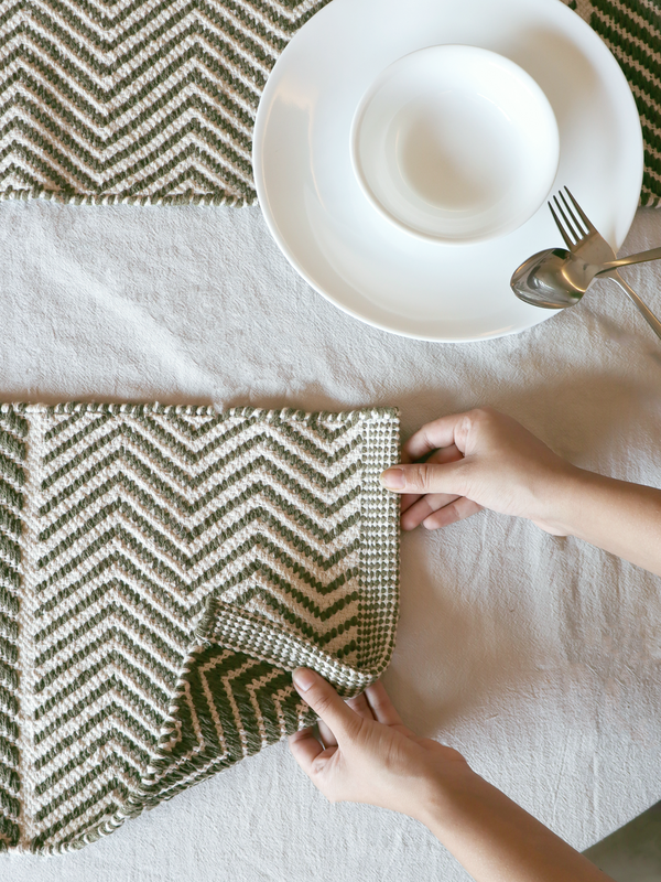 Handwoven Reversible Table Mat Set of 2