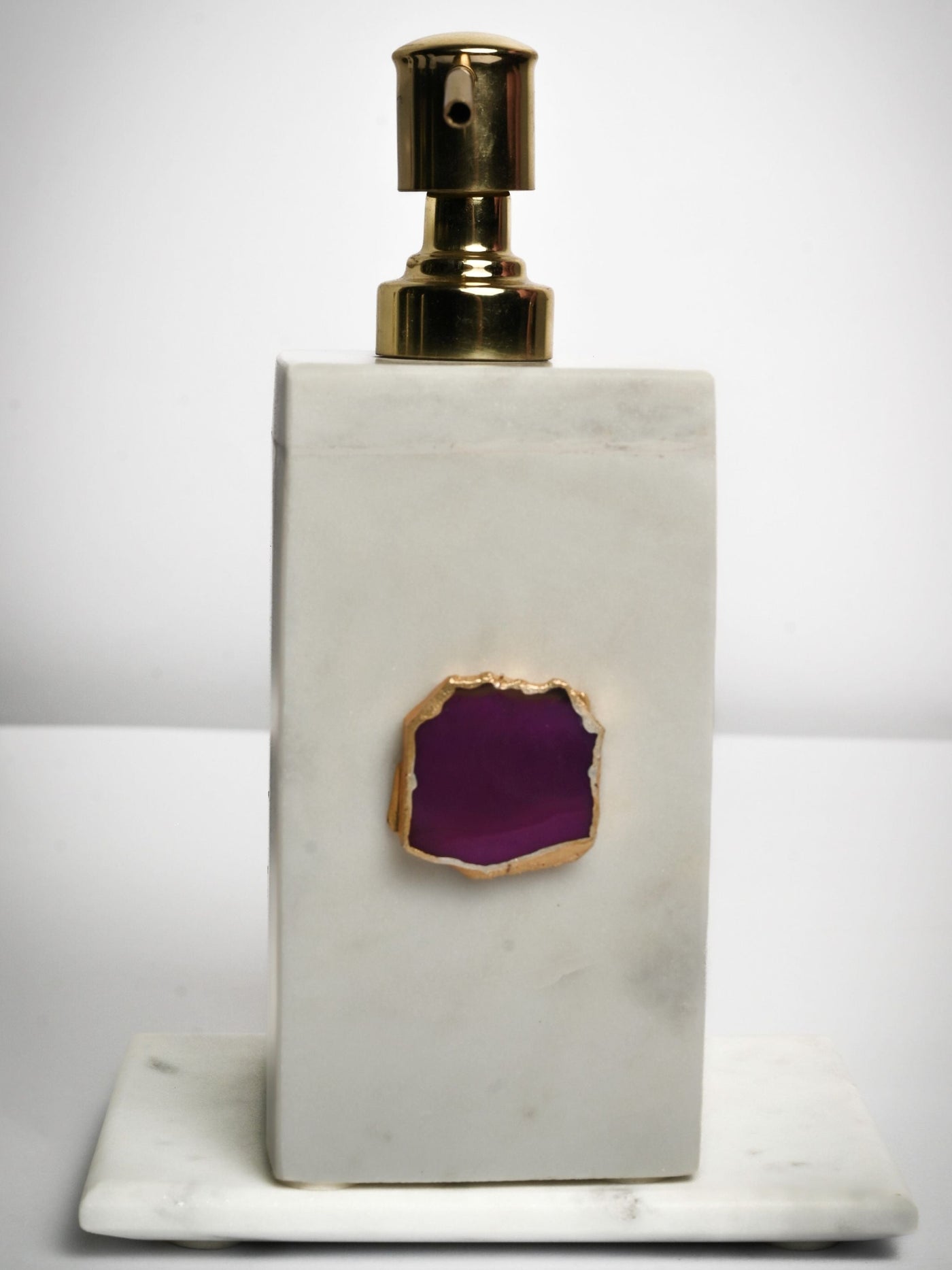 Marble Soap Dispenser with Agate