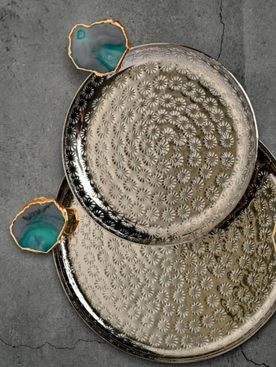 Aluminum Tray with Agate