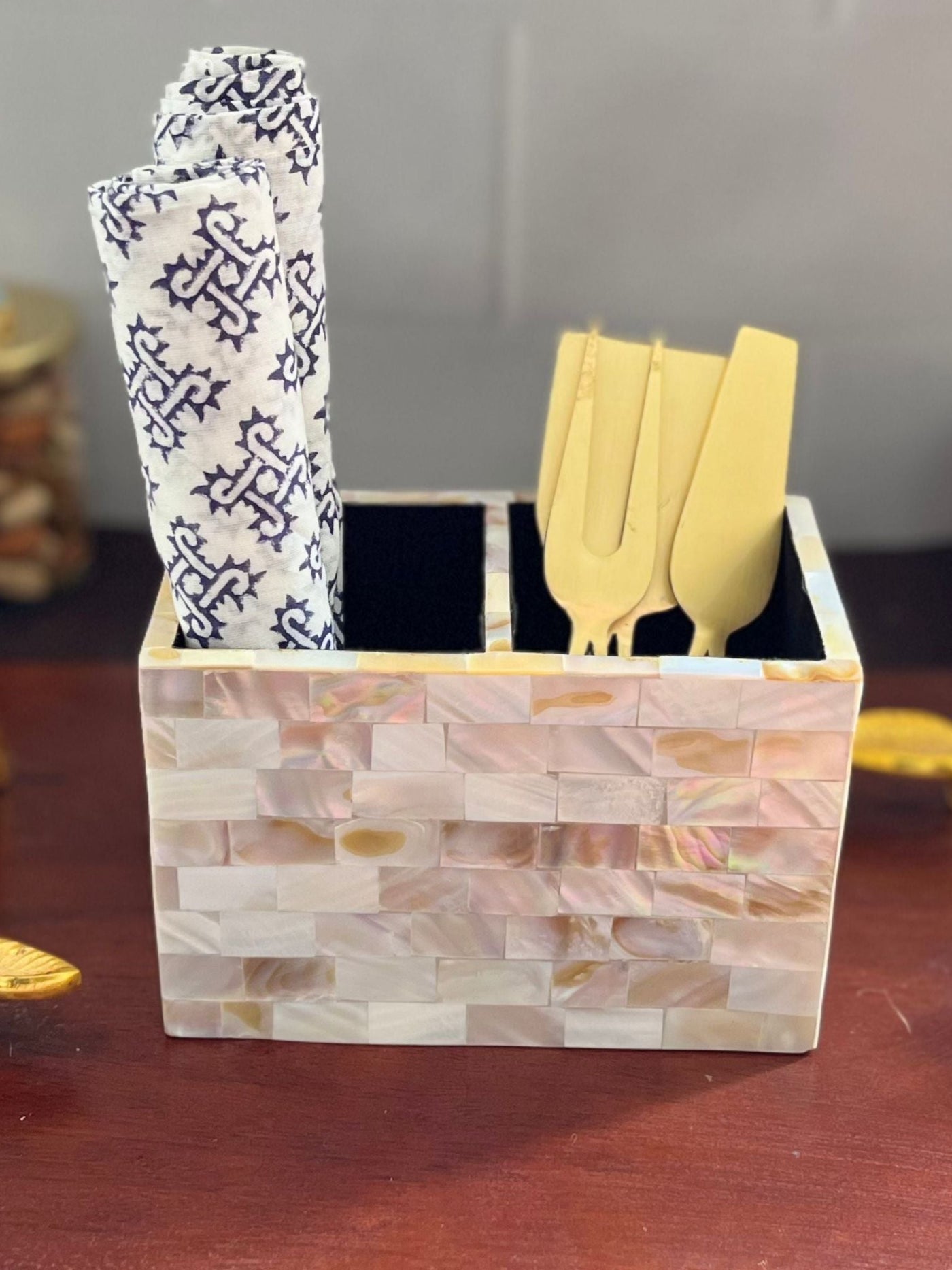 Mother of Pearl Cutlery Holder