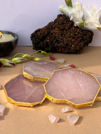 Rose Quartz Coaster (Set of 4)