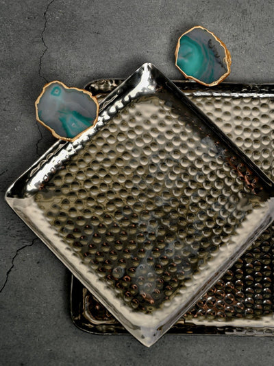 Aluminum Tray with Agate