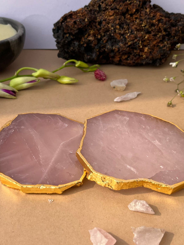Rose Quartz Coaster (Set of 2)