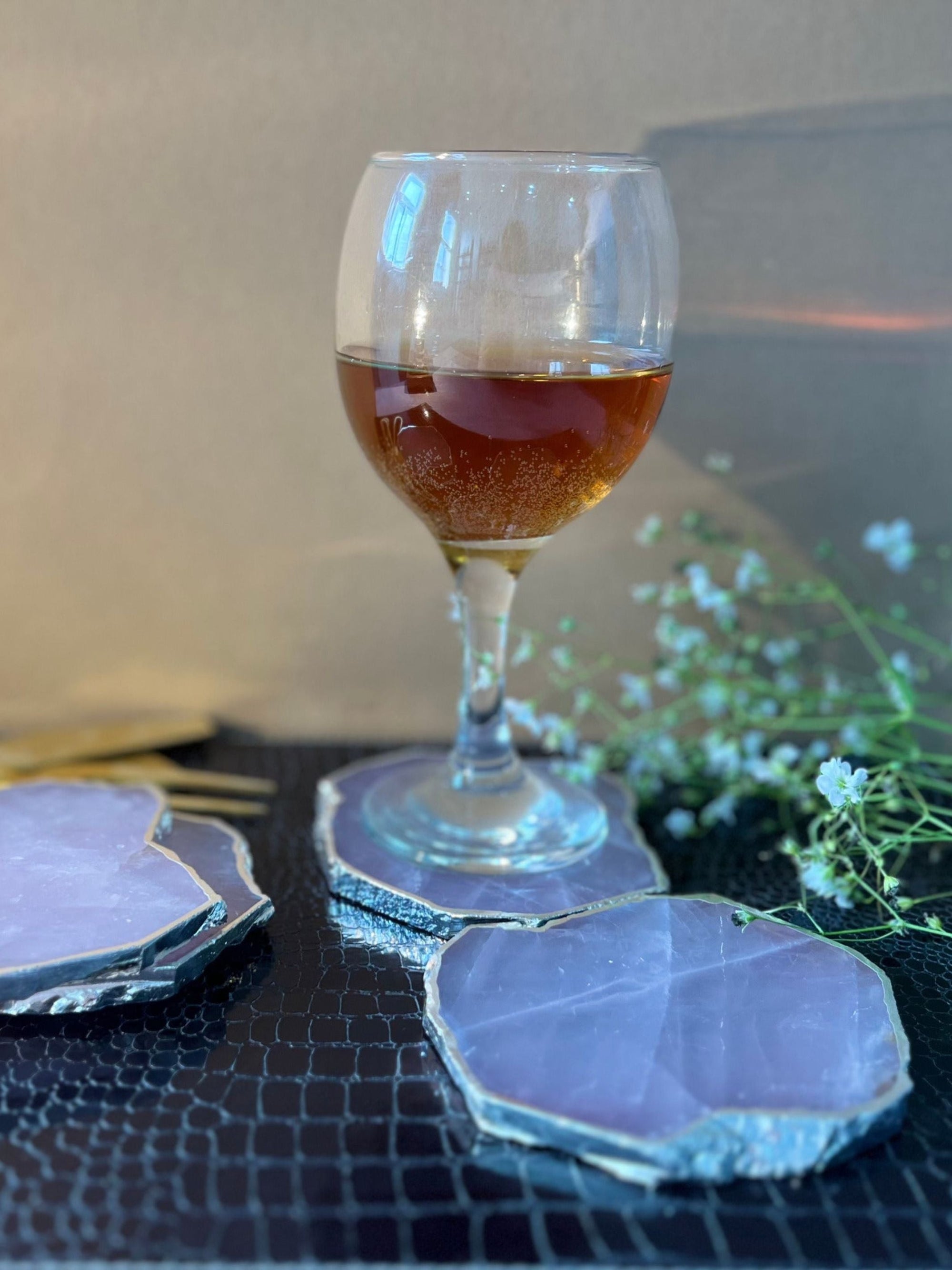 Rose Quartz Coaster (Set of 4)