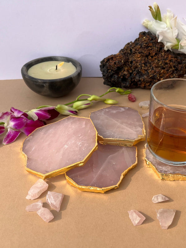 Rose Quartz Coaster (Set of 4)