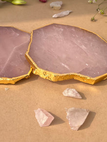 Rose Quartz Coaster (Set of 2)