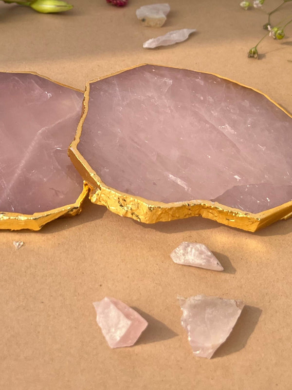 Rose Quartz Coaster (Set of 2)