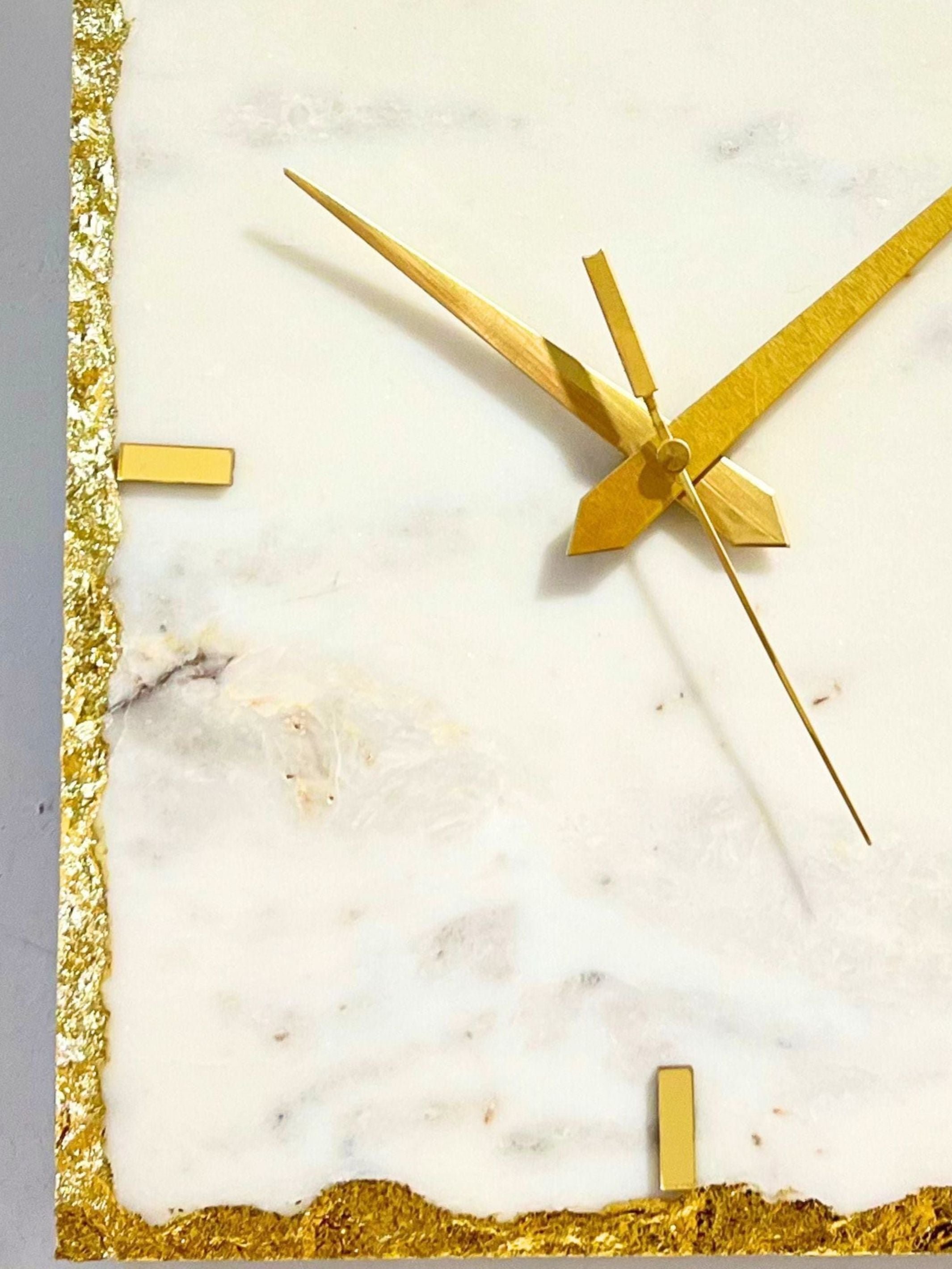 Marble Wall Clock - White