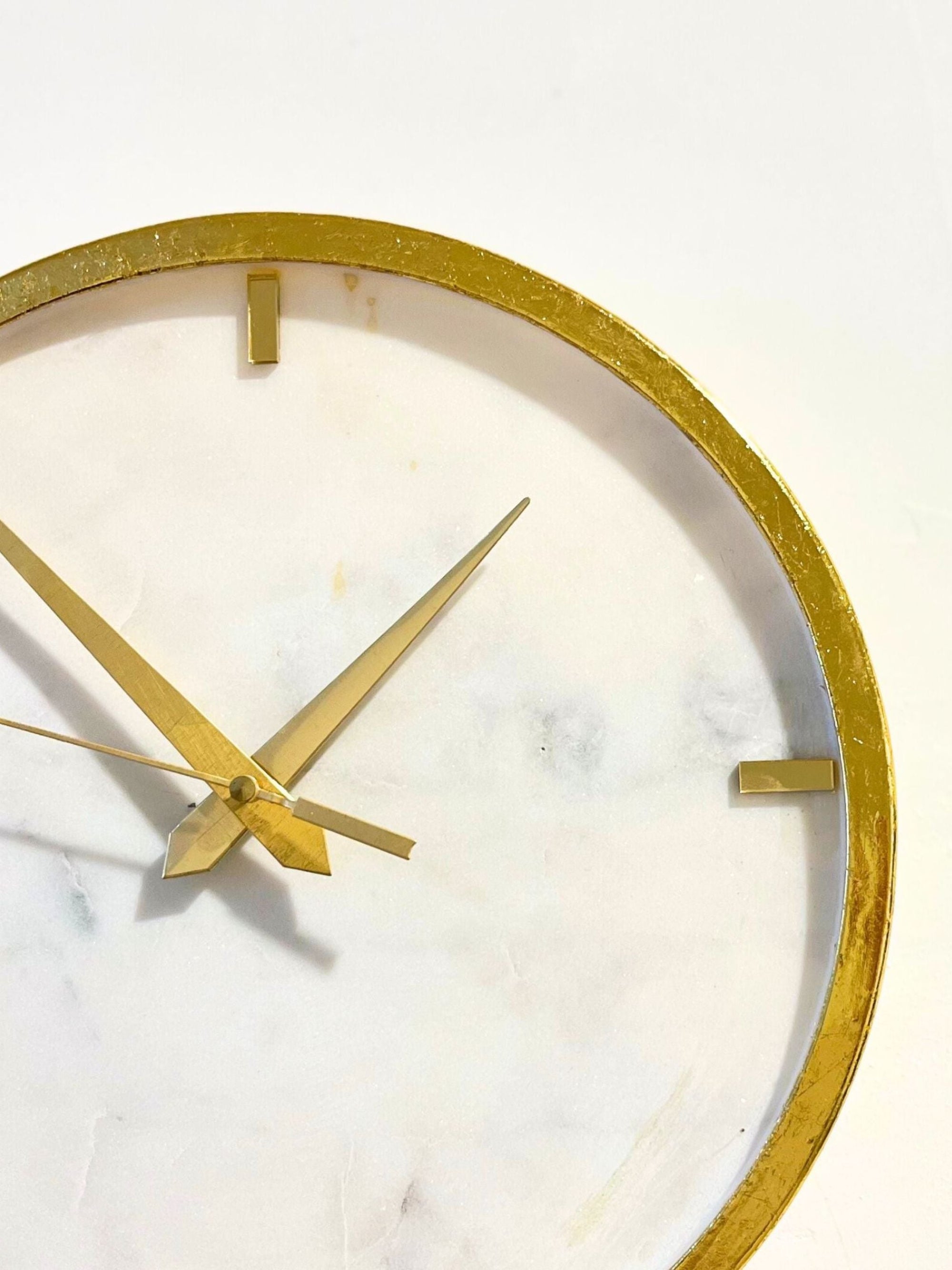 Marble Wall Clock - White