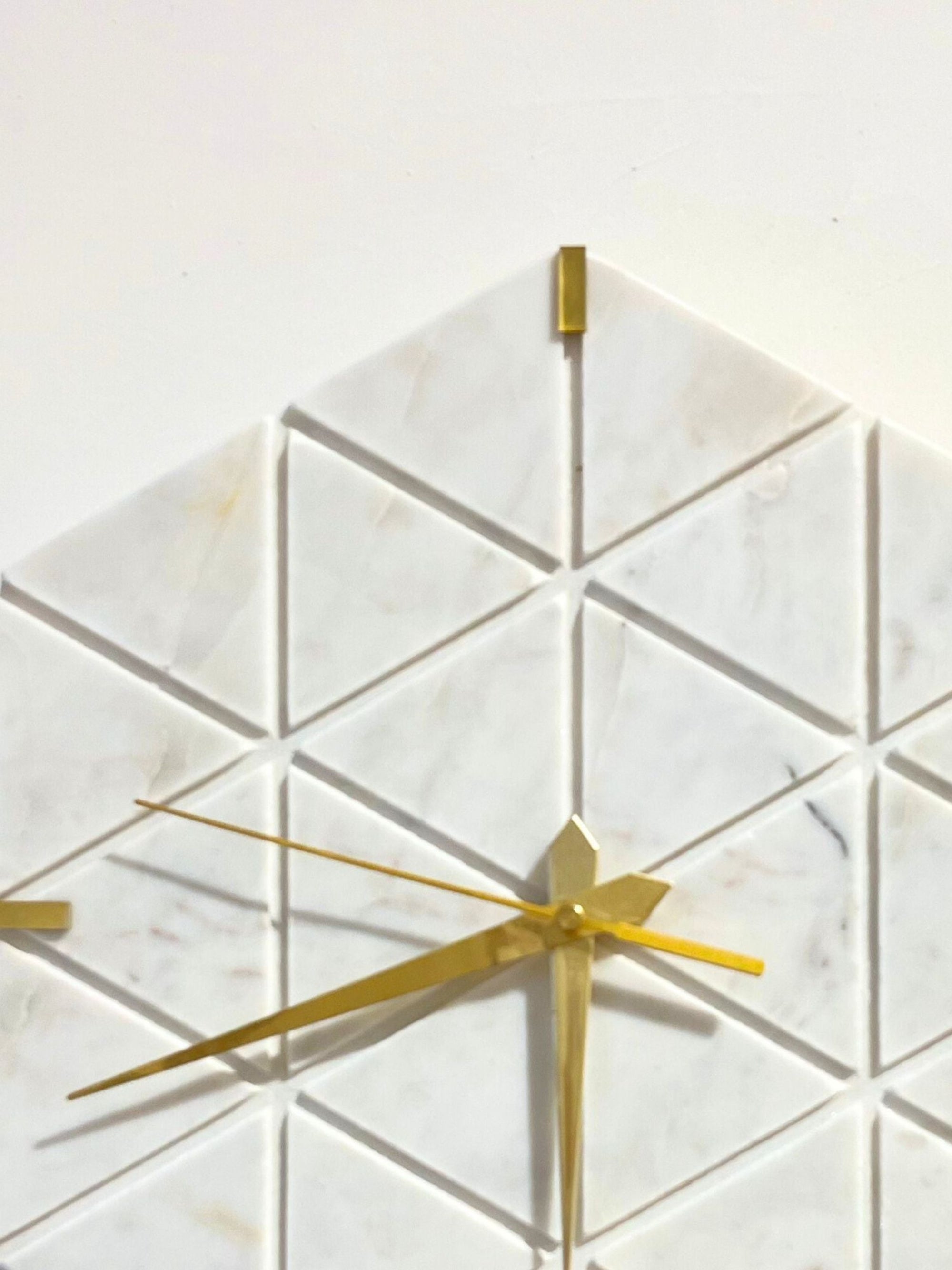 Marble Wall Clock - White