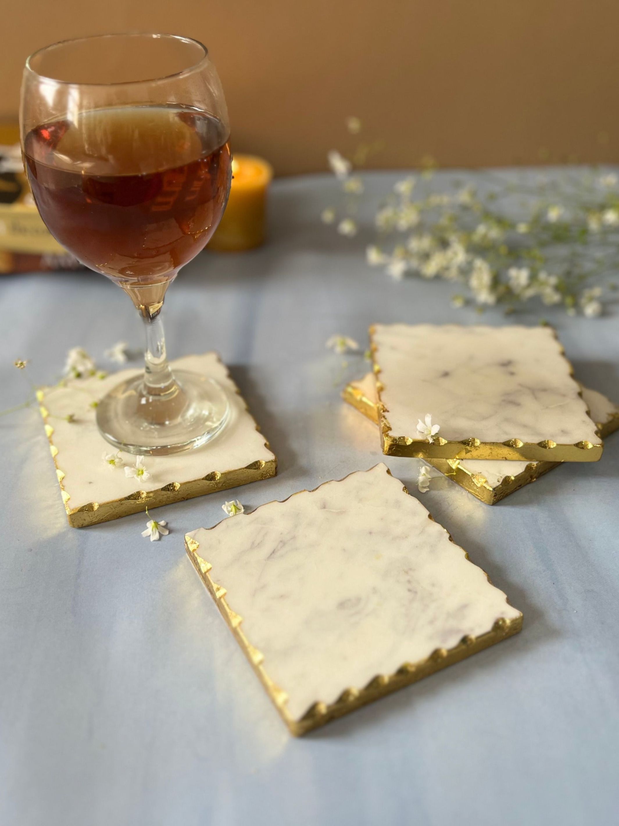 White Marble Coaster