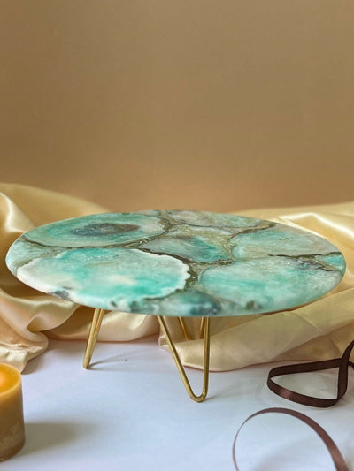 Round Agate Cake Stand