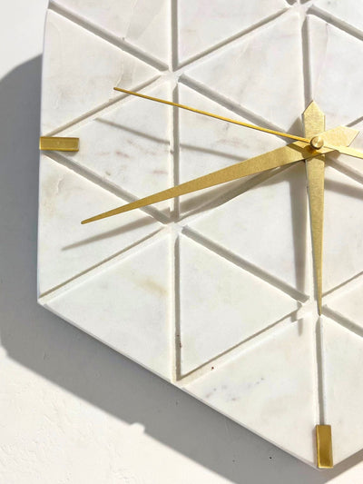White Marble Wall Clock