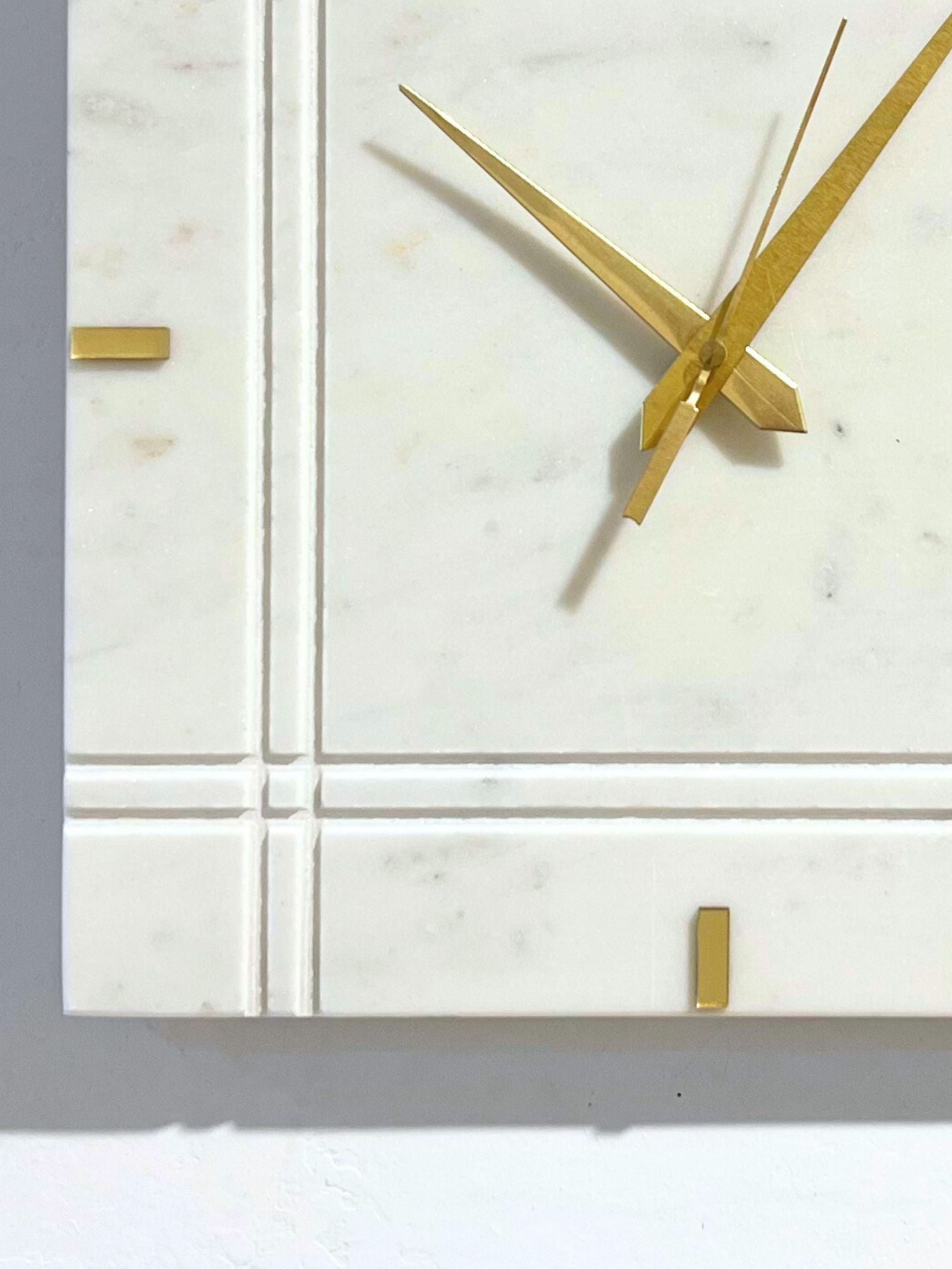 Marble Wall Clock - White