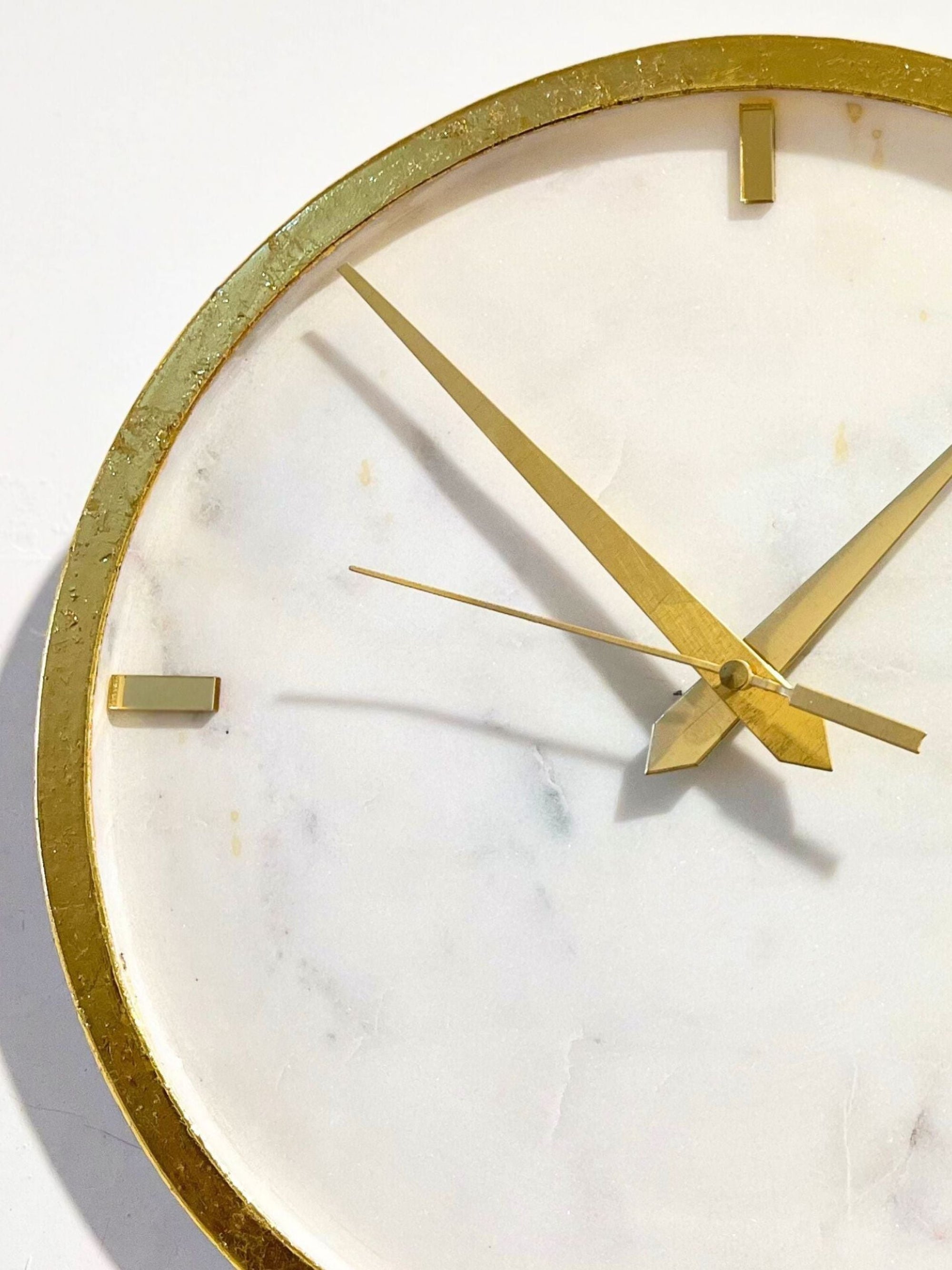 Marble Wall Clock - White