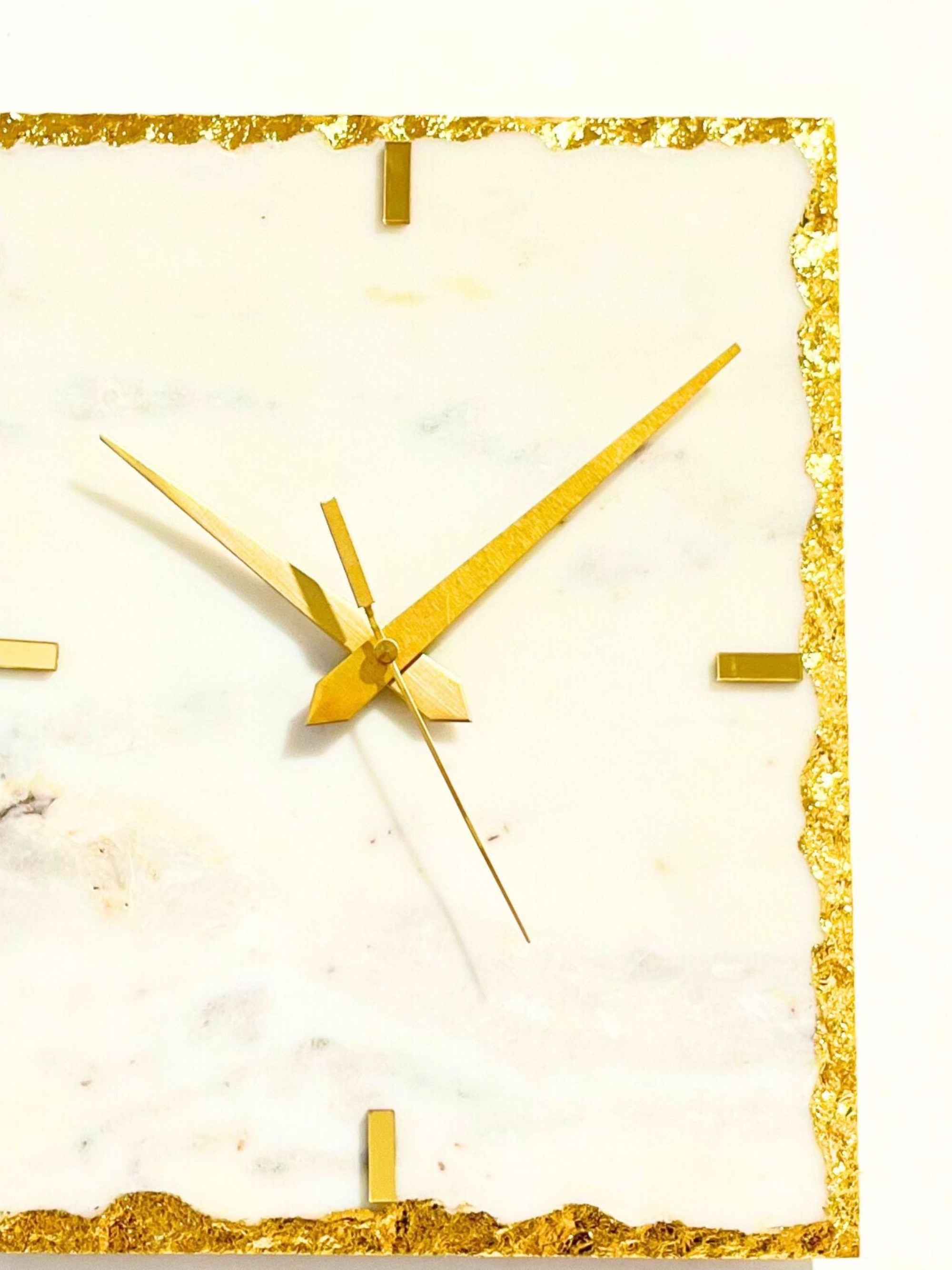 Marble Wall Clock - White