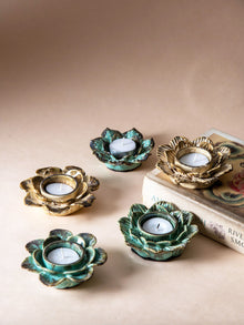 Festive Tea Light Holders Gift Box - Set of 5