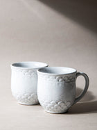 White Etched Mug