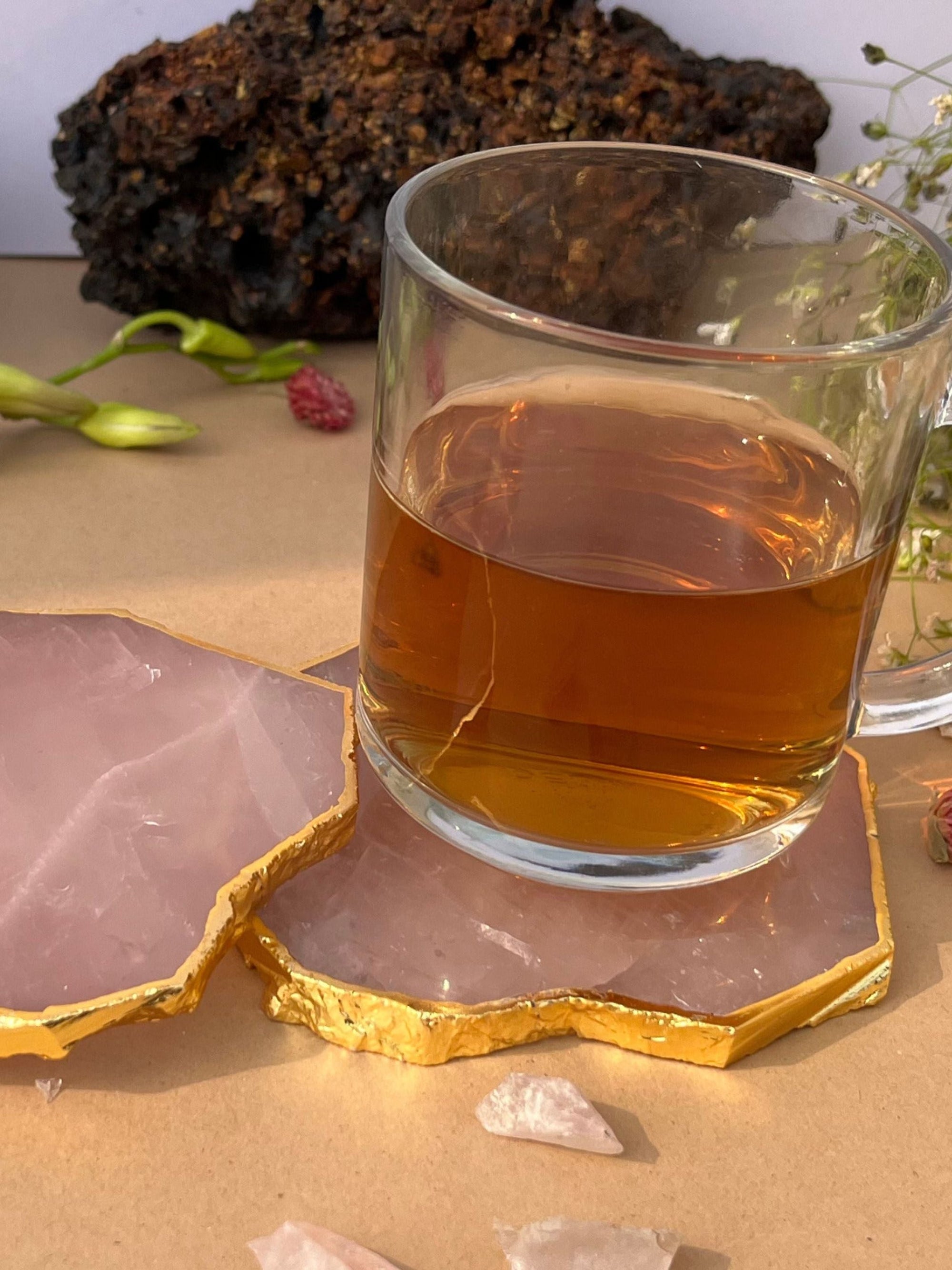 Rose Quartz Coaster (Set of 2)