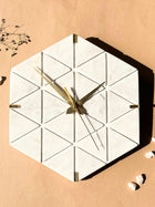 Marble Wall Clock - White