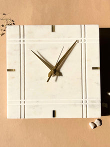 Marble Wall Clock - White