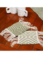 Handwoven Reversible Mug Rugs Set of 2