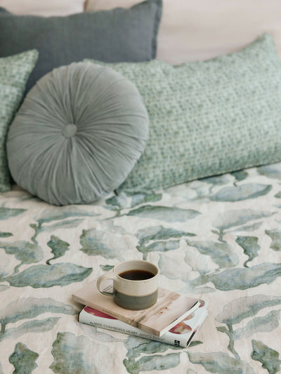 Bedcover - Cascade Teal Linen