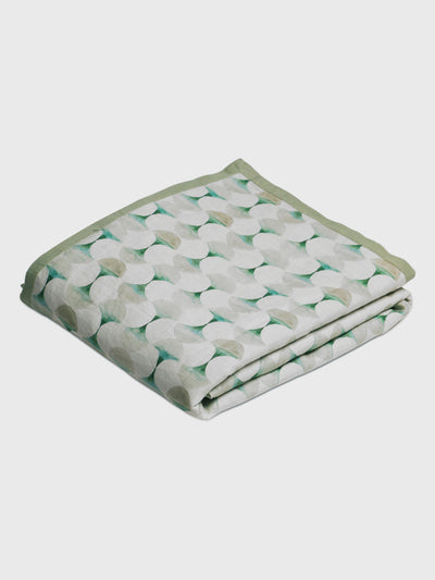 Cove Teal Linen Bedspread