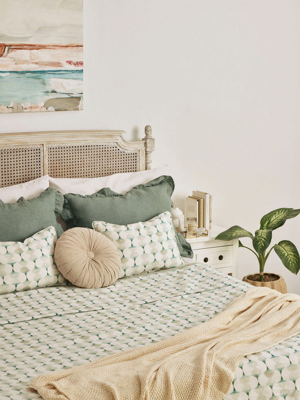 Bedcover - Cove Teal Linen