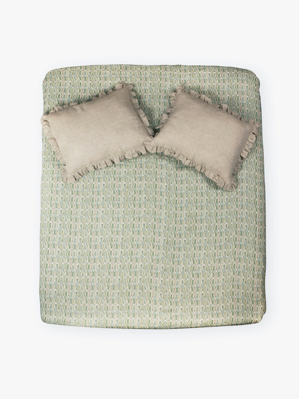Bedcover - Mosaic Sage Linen