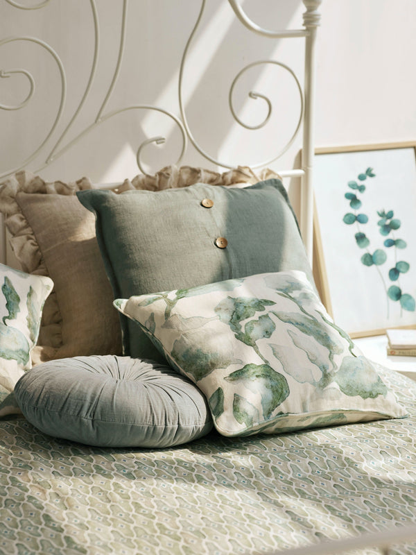 Bedcover - Mosaic Sage Linen