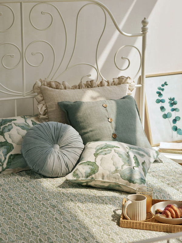 Bedcover - Mosaic Sage Linen
