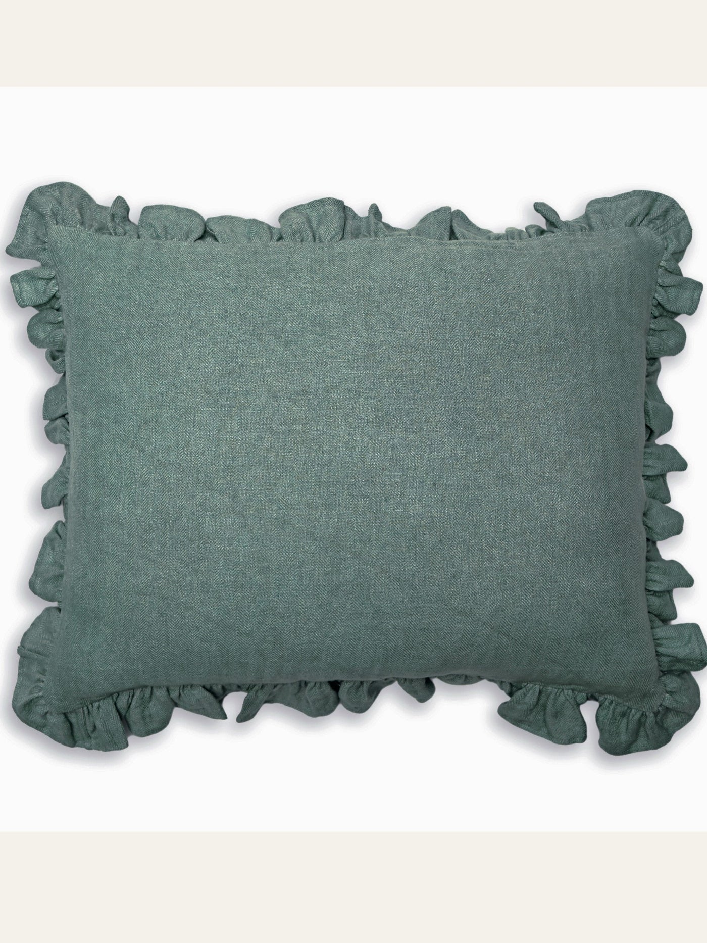 Ruffle Linen Pillow Cover