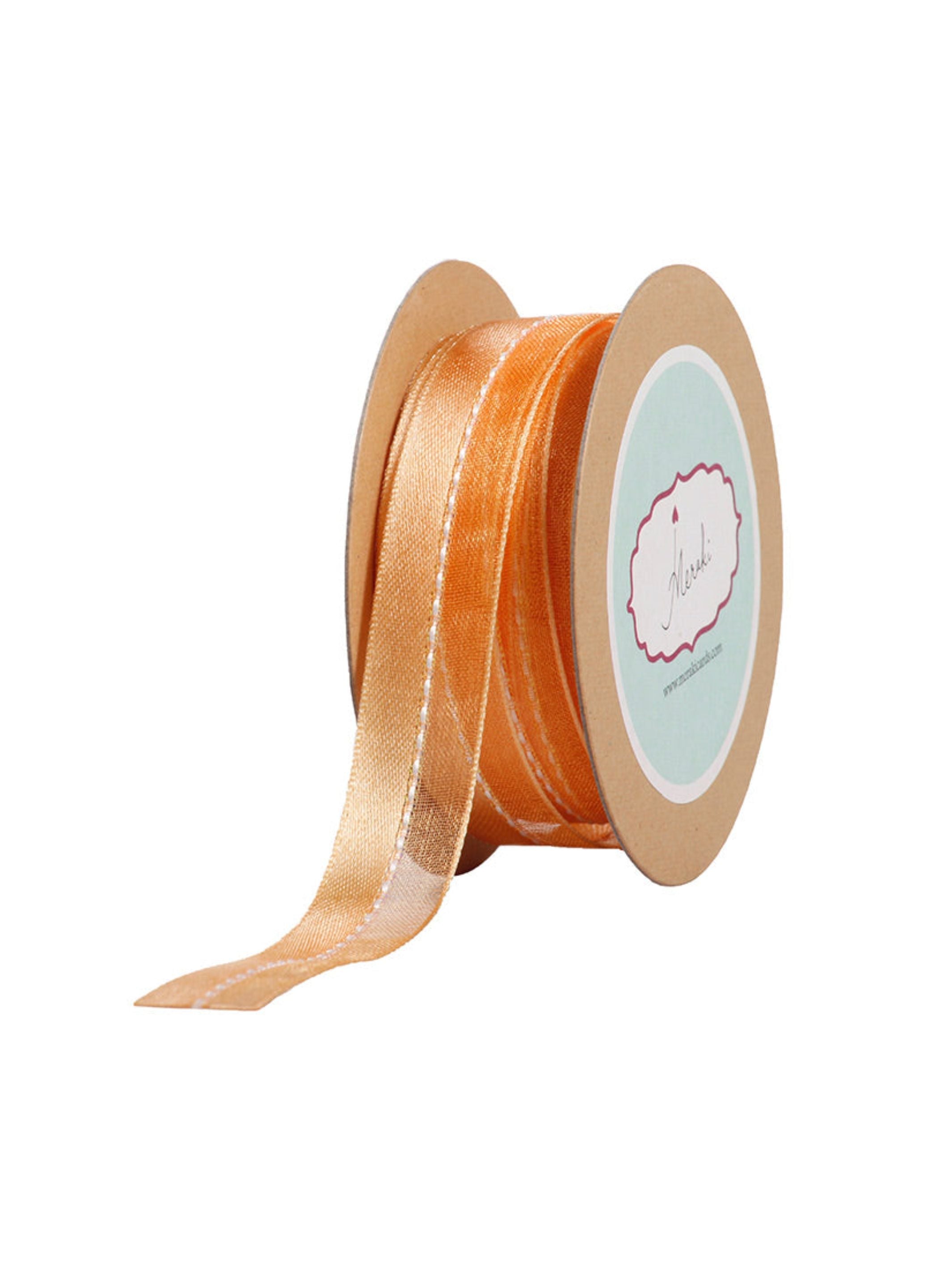 Light Orange Sheer & Satin Ribbon