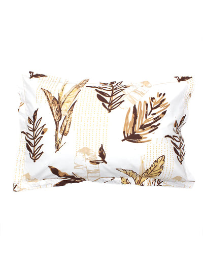 Vanam Brown Bedsheet with Pillow Cover