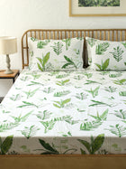 Vanam Green Bedsheet with Pillow Cover
