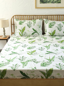 Vanam Green Bedsheet with Pillow Cover