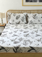 Vanam Grey Bedsheet with Pillow Cover