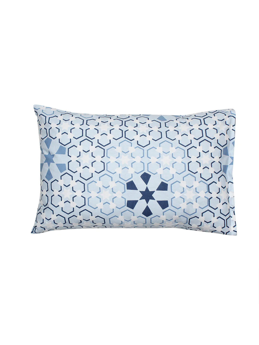 The Wily Kaleidoscope Blue Bedsheet with Pillow Cover