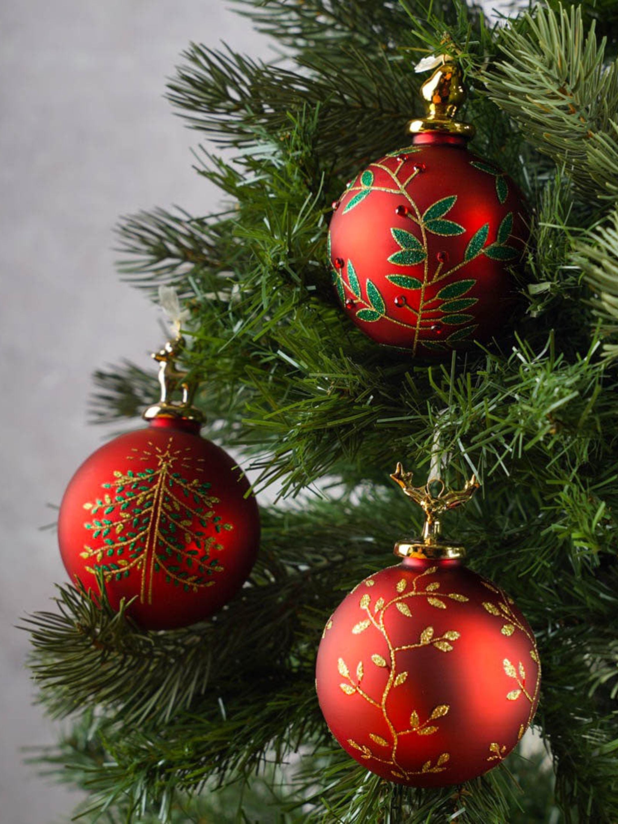 Red & green Christmas Ornaments