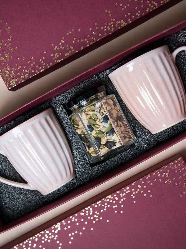 Blush Mugs & Trail Mix Gift Box