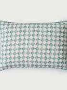 Cushion Cover - Checker Blue Oblong