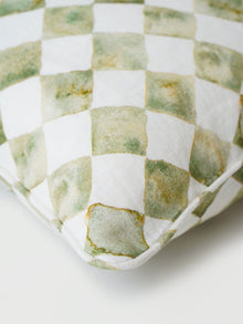 Cushion Cover - Checker Green