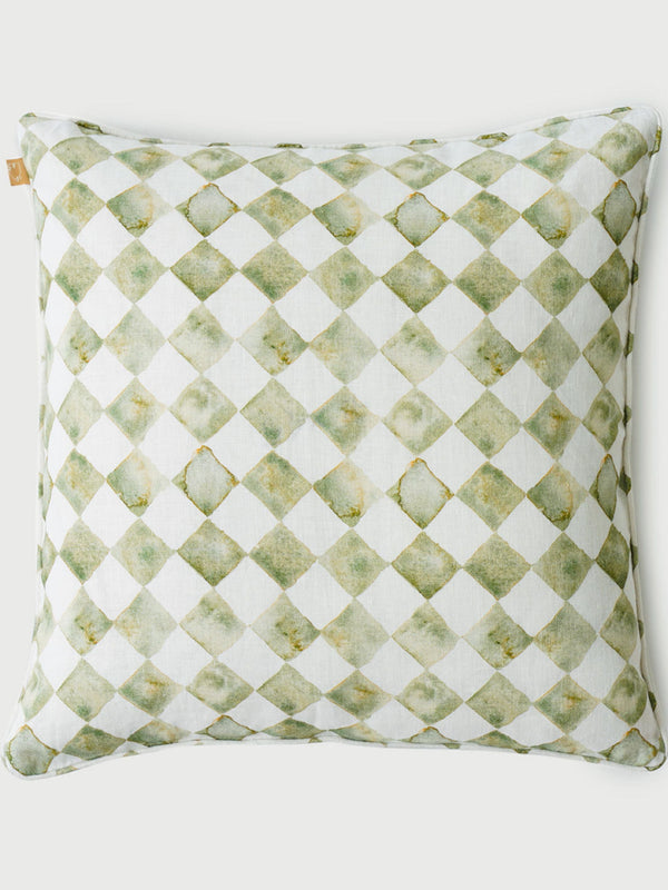 Cushion Cover - Checker Green