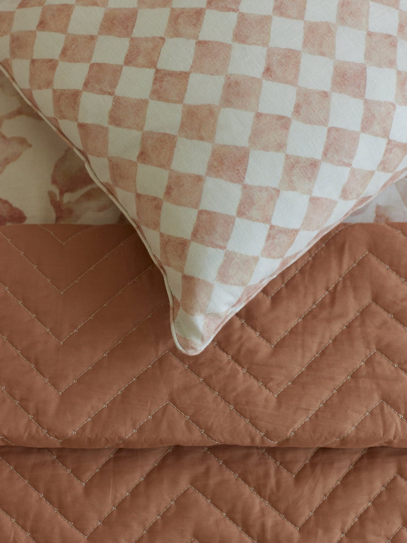 Cushion Cover - Checker Blush