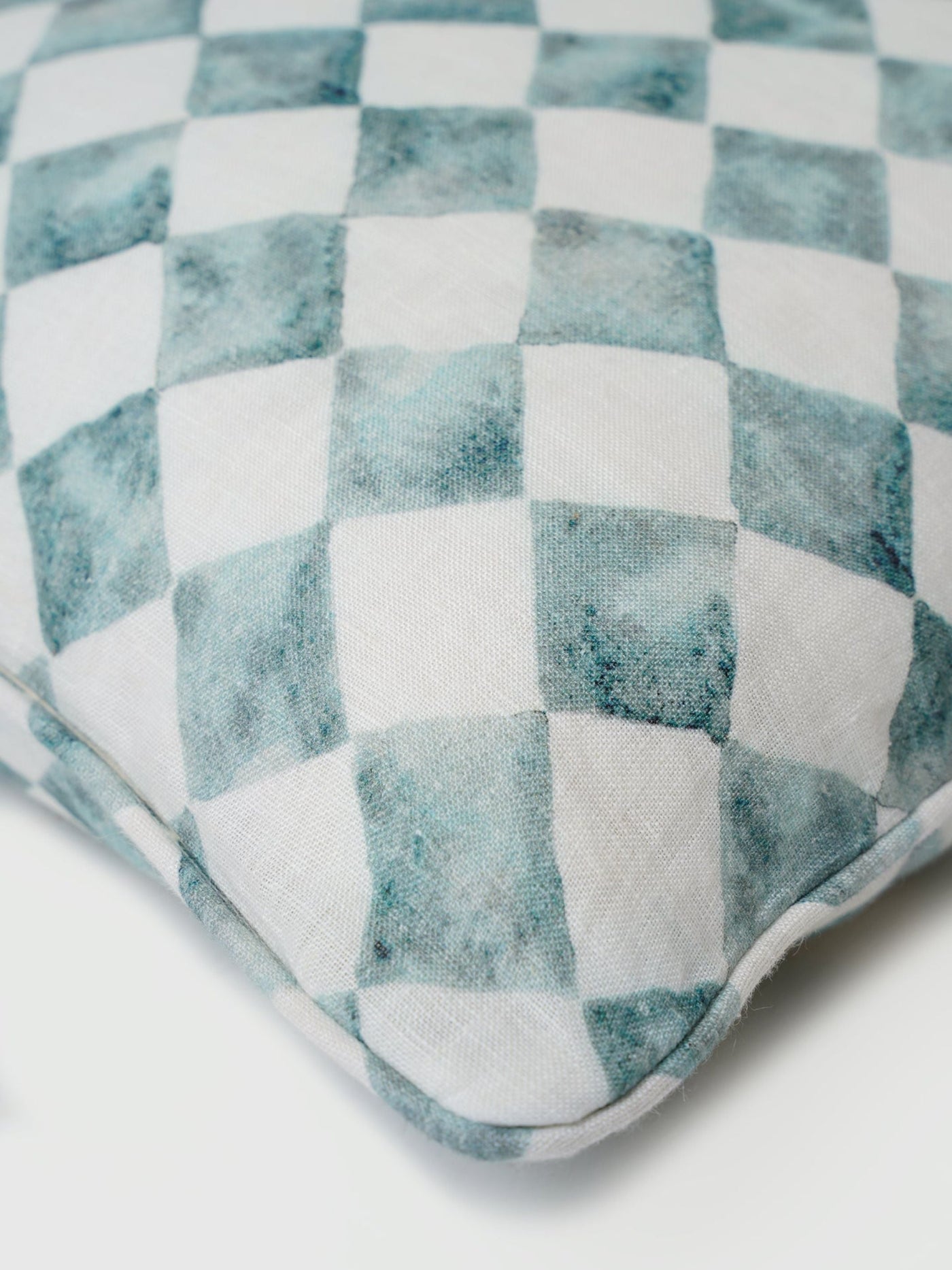 Cushion Cover - Checker Blue