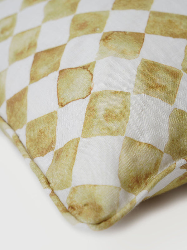 Cushion Cover - Checker Ochre