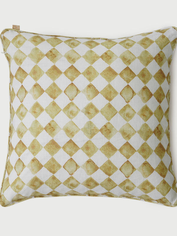Cushion Cover - Checker Ochre