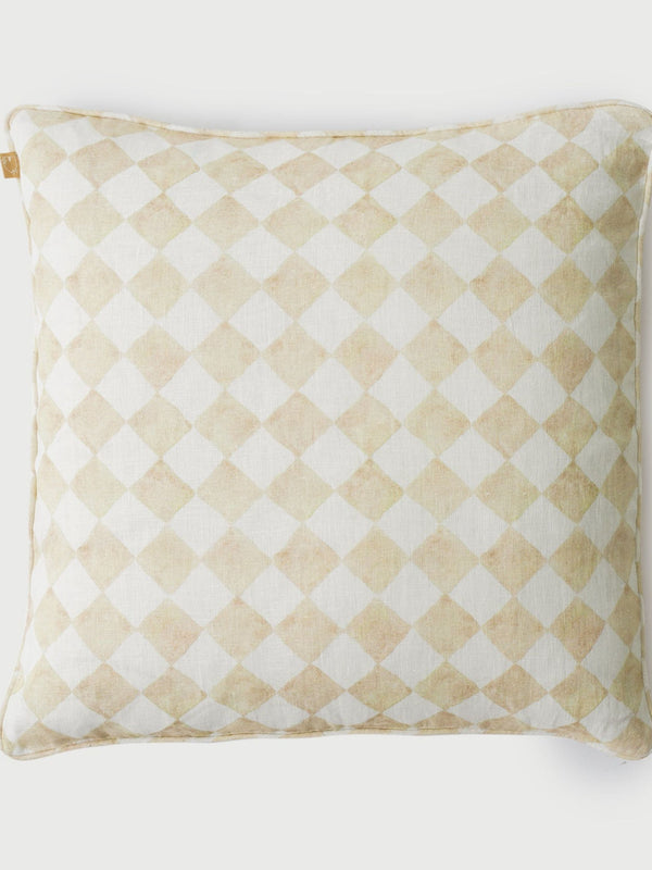 Cushion Cover - Checker Beige