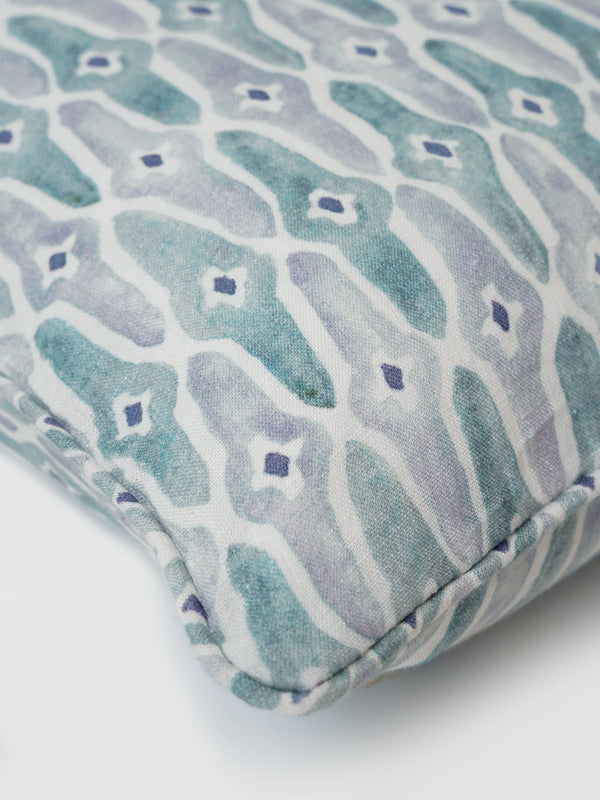 Cushion Cover - Mosaic Blue Oblong